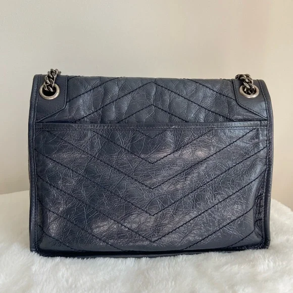 YSL Niki Medium Chain Bag- Navy - Picture 2 of 14